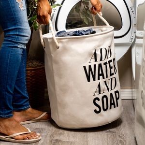 Add Water and Soap Laundry Basket w/ Lingerie Bag
